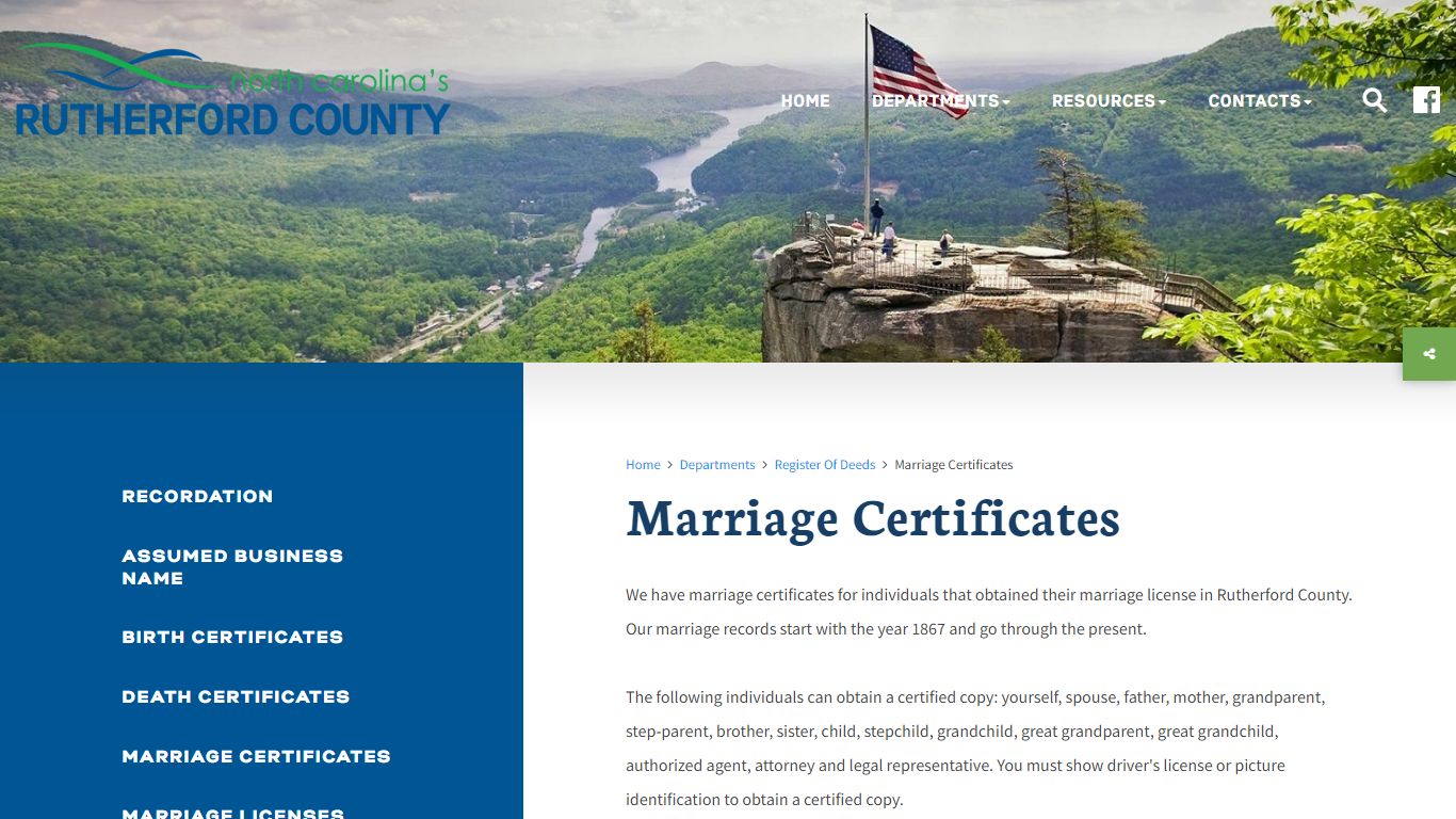 Marriage Certificates - Rutherford County, North Carolina